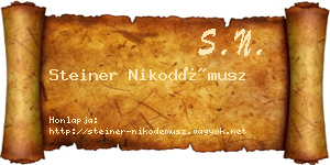 Steiner Nikodémusz névjegykártya